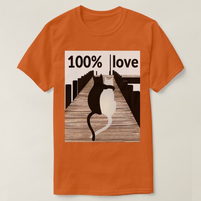 Camiseta 100 gatos de amor (Diseño del anverso)