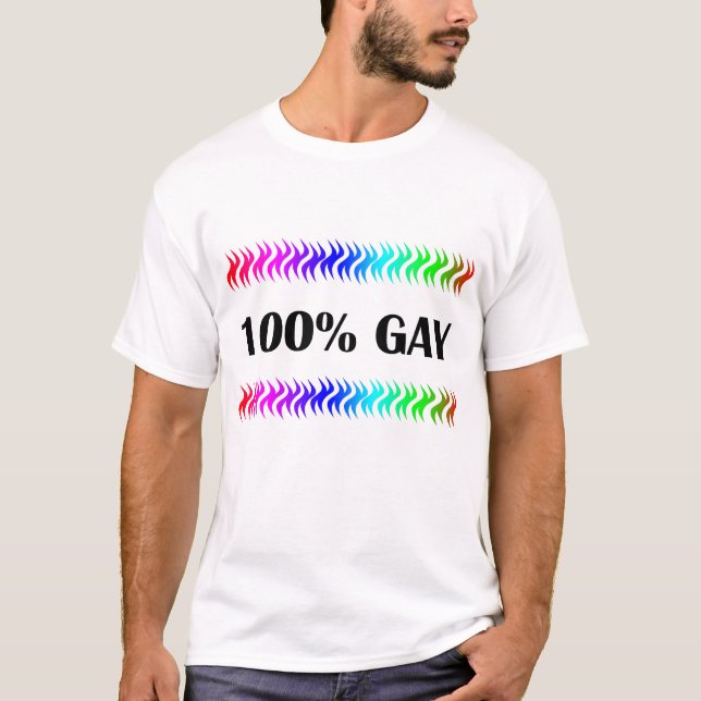 Camiseta 100% Gay (Anverso)