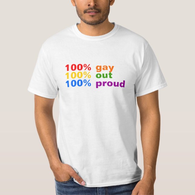 Camiseta 100% Gay (Anverso)