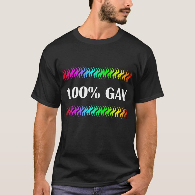 Camiseta 100% gay (Anverso)
