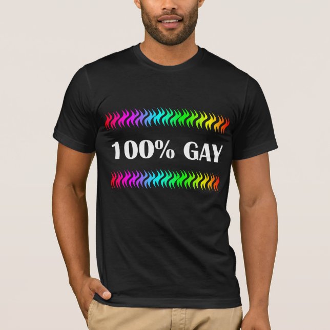 Camiseta 100% gay (Anverso)
