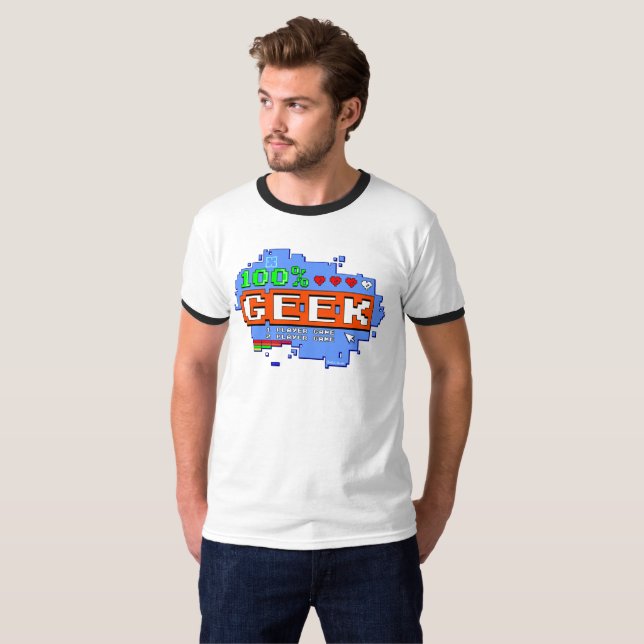 Camiseta 100% Geek (Anverso completo)