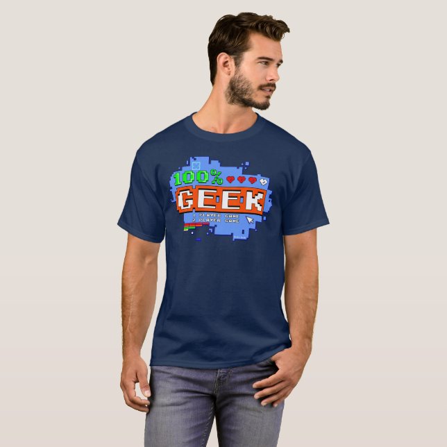 Camiseta 100% Geek (Anverso completo)
