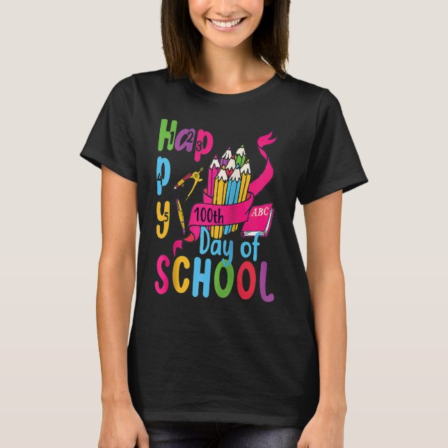 Camiseta 100 Happy School Teacher's Day 100 Smarter Women's (Anverso)