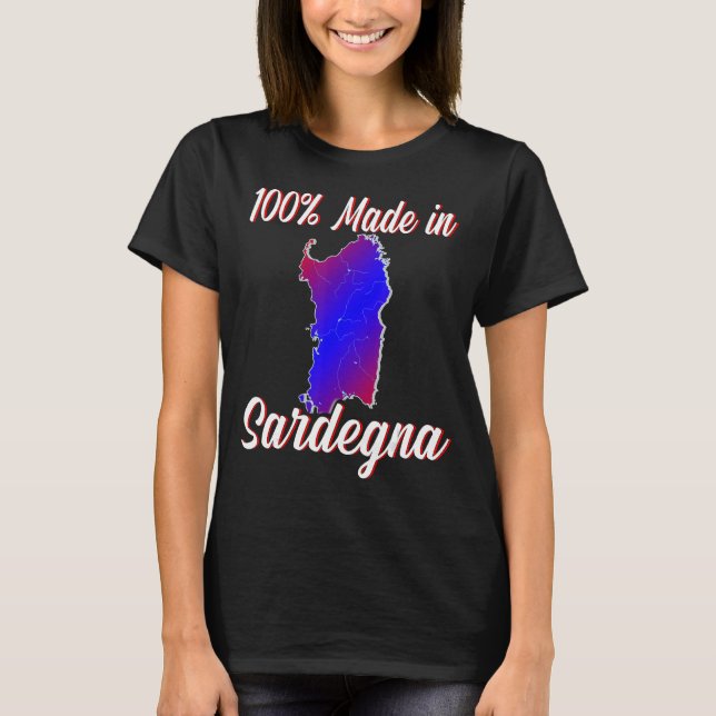 Camiseta 100 Hecho En Cerdeña Italia Cien Por Ciento Por Sa (Anverso)