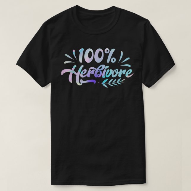 Camiseta 100 Herbivore Vegan Vegan Plant Basado En Vegan Di (Diseño del anverso)