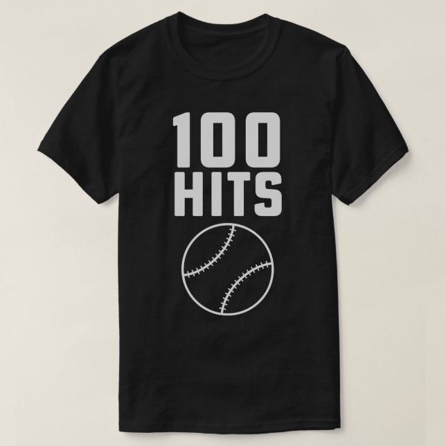 Camiseta 100 Hits Softball Baseball Coach High School Softb (Diseño del anverso)