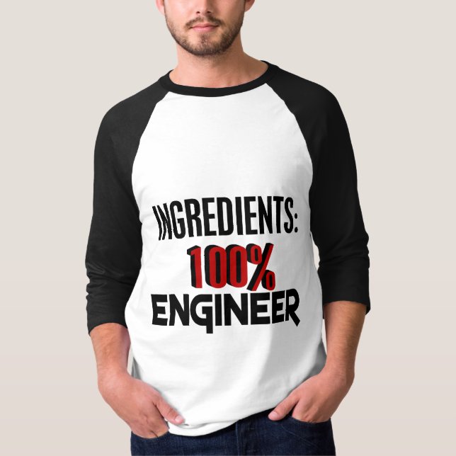 Camiseta 100% Ingeniero (Anverso)