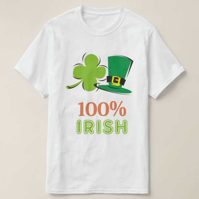 Camiseta 100% irlandés (Diseño del anverso)