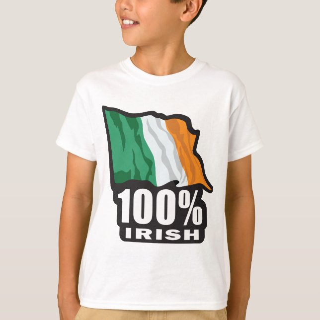 Camiseta 100% irlandés orgulloso de ser irlandés (Anverso)