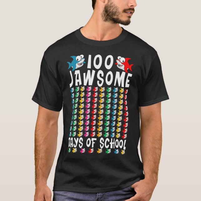 Camiseta 100 jawsome Days of School Shark 100 Day of Scho (Anverso)