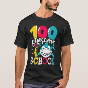 Camiseta 100 Jawsome Days Of School Shark Student Boys Chic