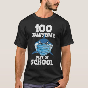 Camiseta 100 Jawsome Days School Máscara de tiburón 100 Day