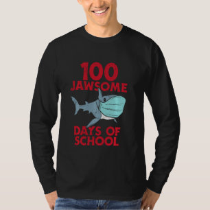 Camiseta 100 Jawsome Days School Máscara de tiburón 100 Day