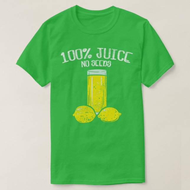 Camiseta 100 Jugo Sin Semillas Gracioso Regalo de Vasectomí (Diseño del anverso)