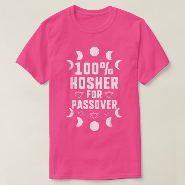 Camiseta 100 Kosher Por Pascua Matzah Pesach Judía Seder (Diseño del anverso)