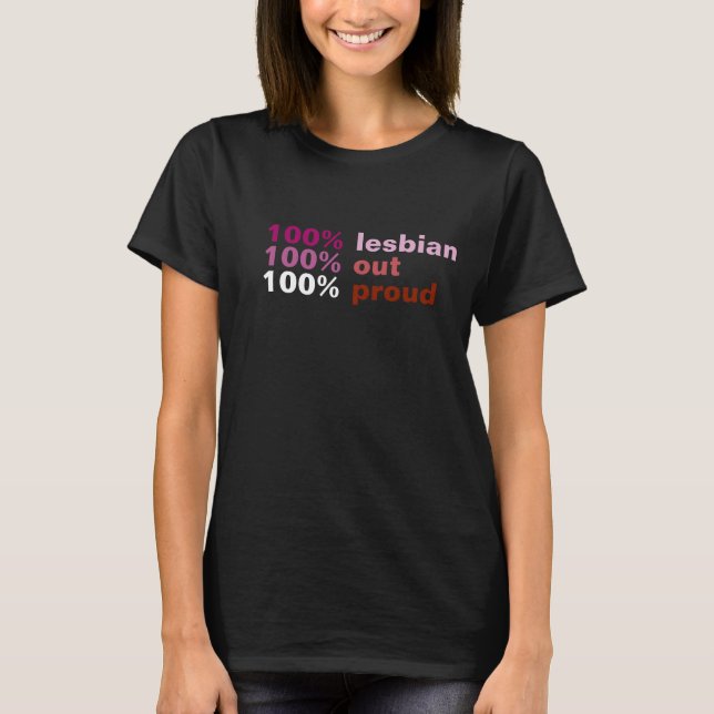 Camiseta 100% Lesbian 1 (Anverso)
