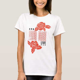 Camiseta 100% libre en vivo; gráfico