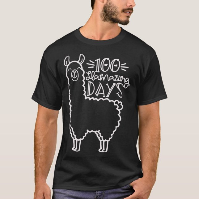 Camiseta 100 Llamazing Day Llama 100th Days Of School  For  (Anverso)