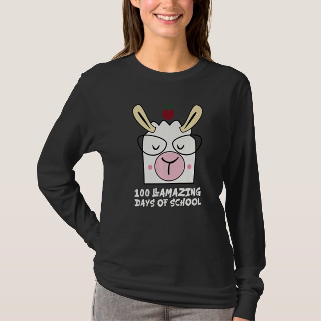 Camiseta 100 Llamazing Days Llama 100th Day Of School Teach (Anverso)