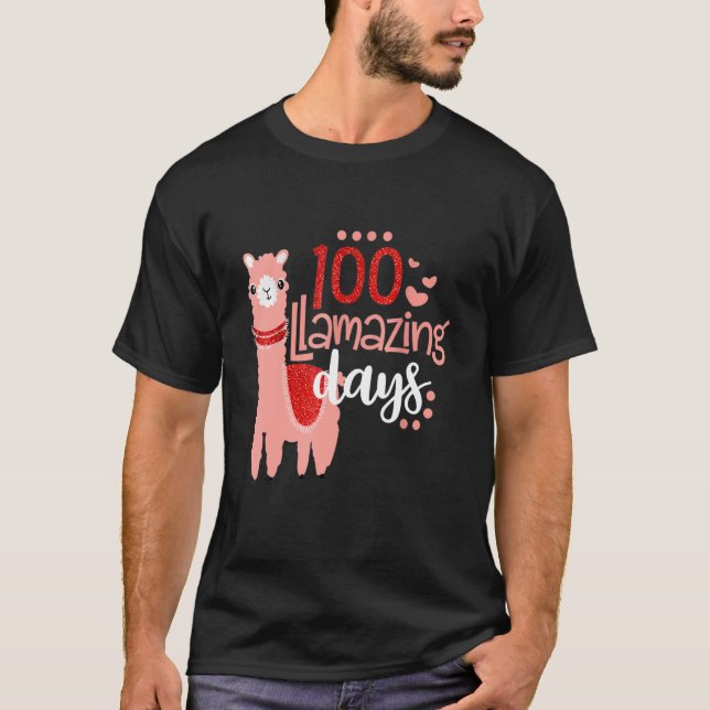 Camiseta 100 Llamazing Days Llama 100th Day Of School Teach (Anverso)
