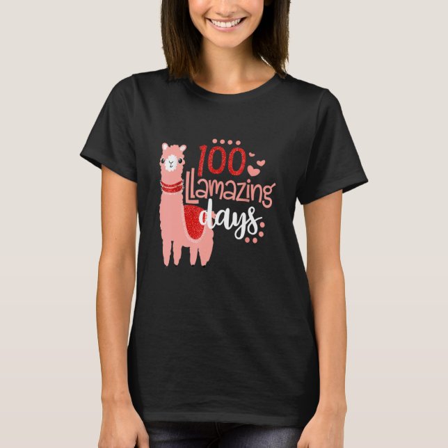 Camiseta 100 Llamazing Days Llama 100th Day Of School Teach (Anverso)