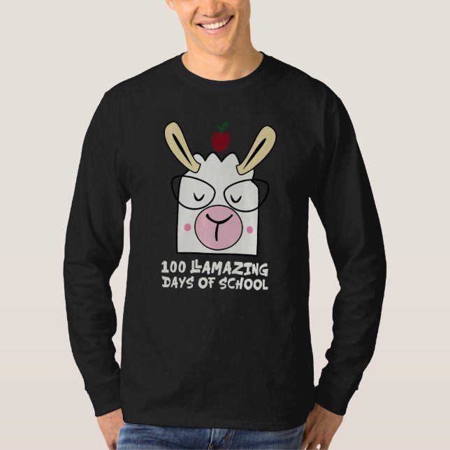 Camiseta 100 Llamazing Days Llama 100th Day Of School Teach (Anverso)