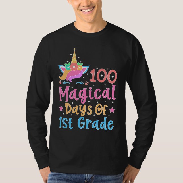 Camiseta 100 Magical Days of 1st Grade School Unicorn Teach (Anverso)