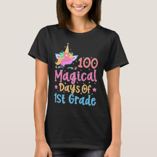 Camiseta 100 Magical Days of 1st Grade School Unicorn Teach