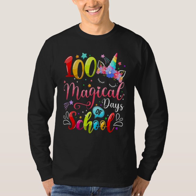 Camiseta 100 Magical Days Of School 100th Day Shirt For Tea (Anverso)