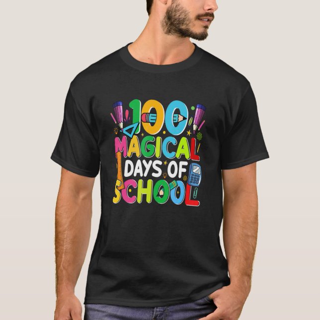 Camiseta 100 Magical Days Of School   Student Teacher (Anverso)
