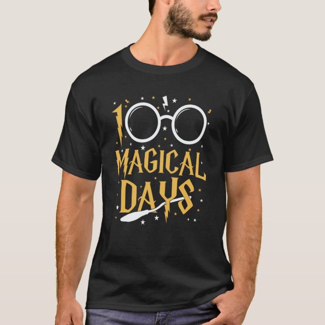 Camiseta 100 Magical Days Of School Teachers Students Kids  (Anverso)