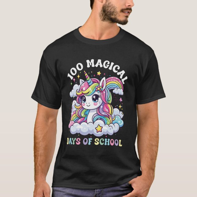 Camiseta 100 Magical Days of School Unicorn 100th Day of Sc (Anverso)