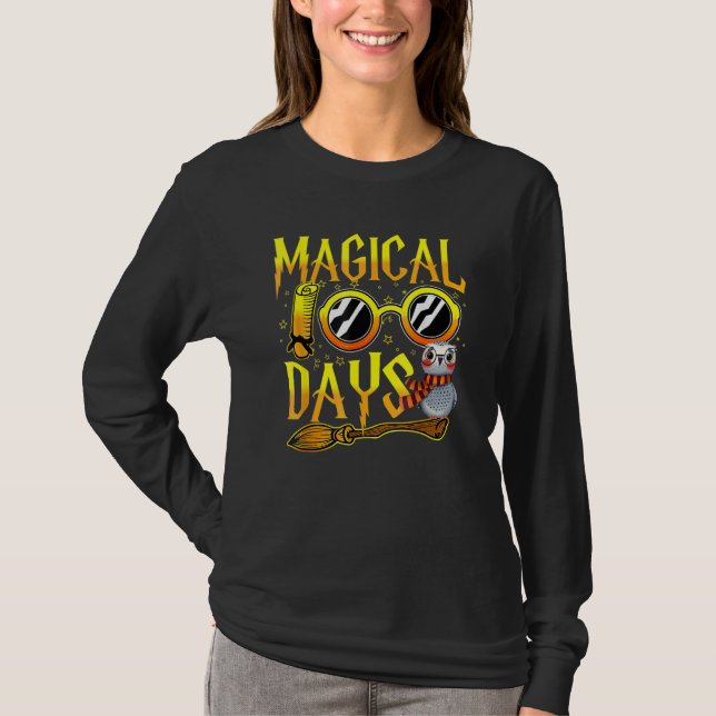 Camiseta 100 Magical Days Wizard 100th Days Of School Teach (Anverso)