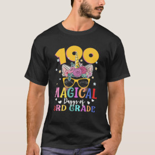 Camiseta 100 Mágicos Días De Escuela De 3er Grado Enfrenta