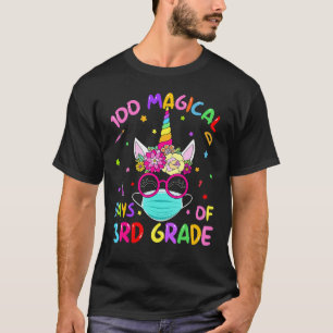 Camiseta 100 Mágicos Días De La Máscara Unicornio De La Esc