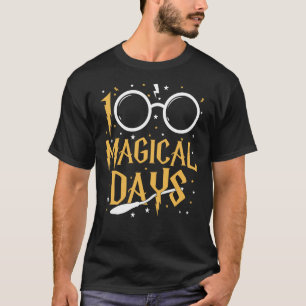 Camiseta 100 Mágicos Días De Maestros Escolares Estudiantes