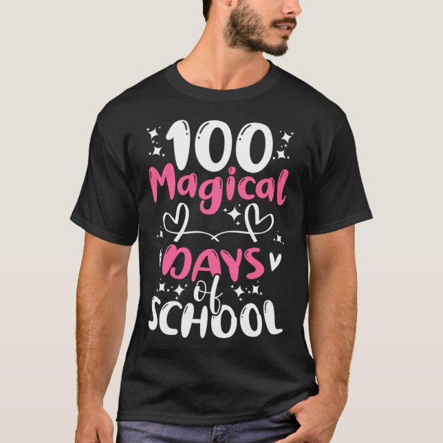 Camiseta 100 Mágicos Días De Principiante Escolar (Anverso)