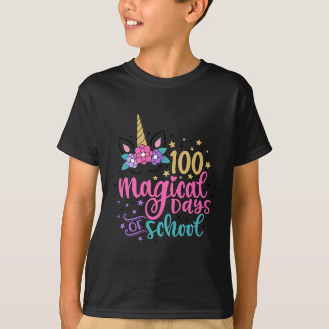 Camiseta 100 Mágicos Días Escolares (Anverso)