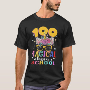 Camiseta 100 Mágicos Días Escolares Enfrentan A Un Unicor A