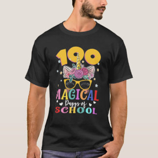 Camiseta 100 Mágicos Días Escolares Enfrentan A Un Unicor A