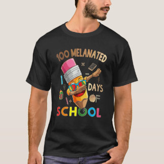Camiseta 100 Melanated Days Of School African American Dabb