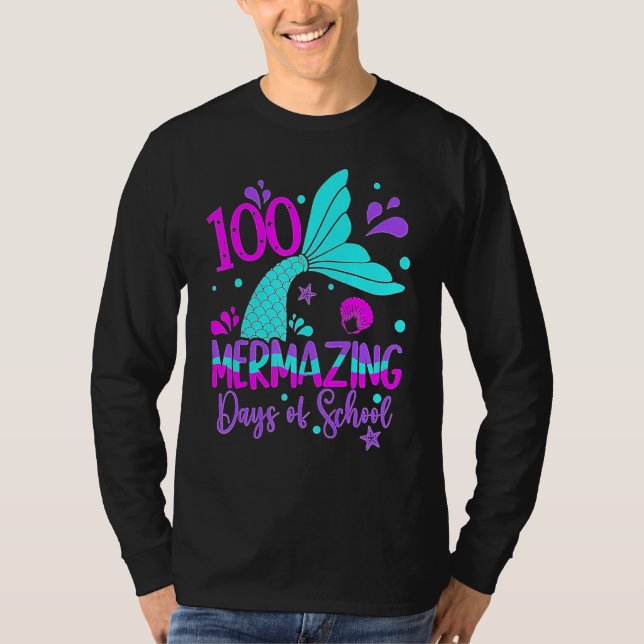 Camiseta 100 Mermazing Days Of School Cute Mermaid 100th Da (Anverso)