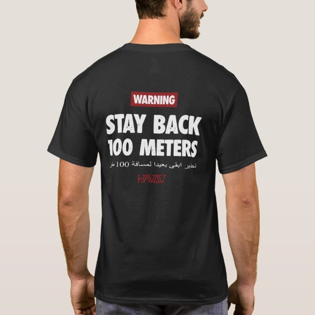 Camiseta 100 Meters Black Tee for Military Vets, Havoc7 (Reverso)