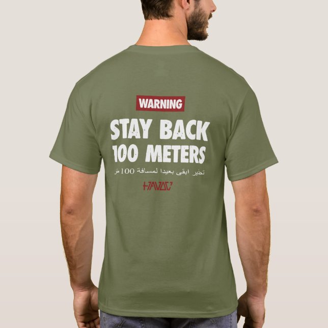 Camiseta 100 Meters Olive Tee for Military Vets, Havoc7 (Reverso)