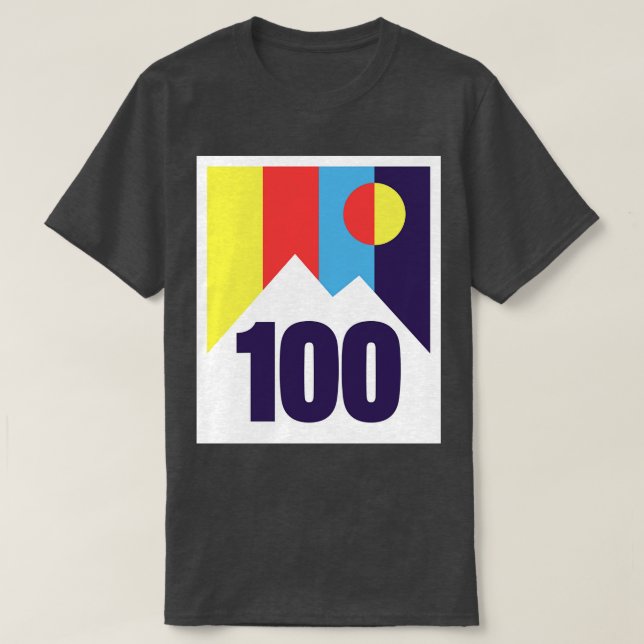 Camiseta 100 Miles Mountain Sunset (Diseño del anverso)
