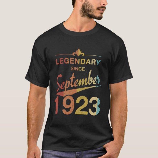 Camiseta 100° Nacido En Septiembre De 1923 (Anverso)