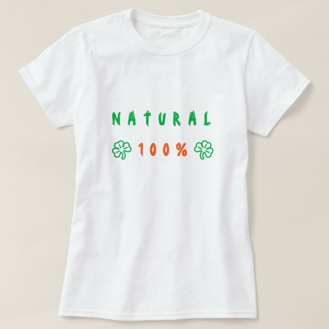 Camiseta 100% Natural - Texto (Diseño del anverso)