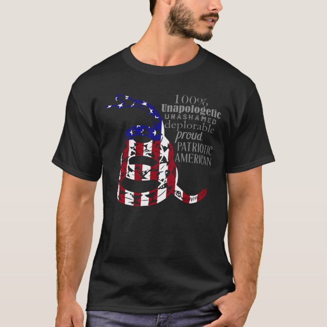 Camiseta 100% Orgulloso Americano (Anverso)