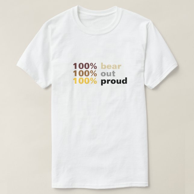 Camiseta 100% Oso (Diseño del anverso)